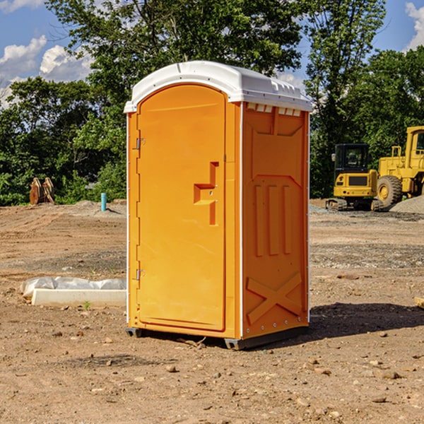 how often are the porta potties cleaned and serviced during a rental period in Bond County